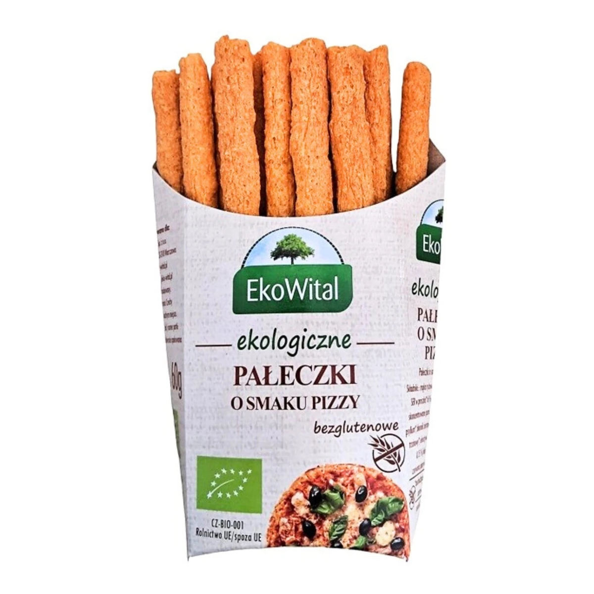 Pałeczki o smaku pizzy bezglutenowe Bio, EkoWital