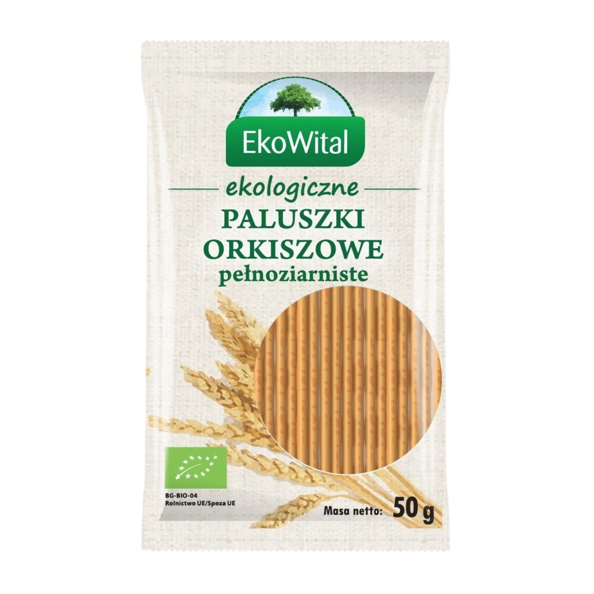 Paluszki orkiszowe pełnoziarniste Bio, EkoWital