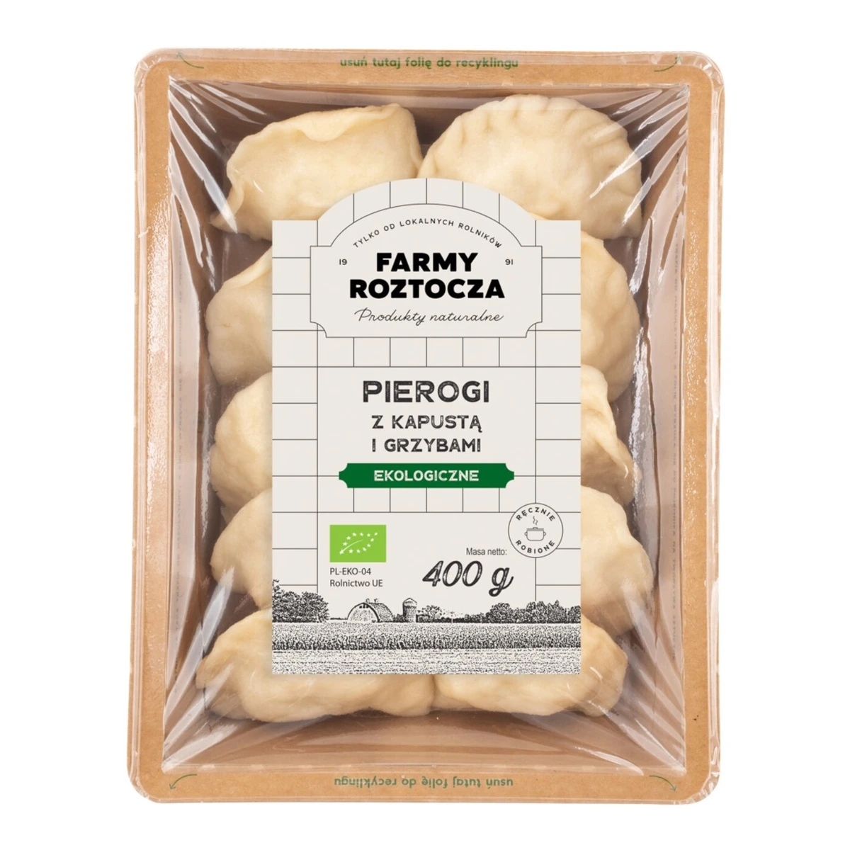 Pierogi z kapustą i grzybami Bio, Farmy Roztocza