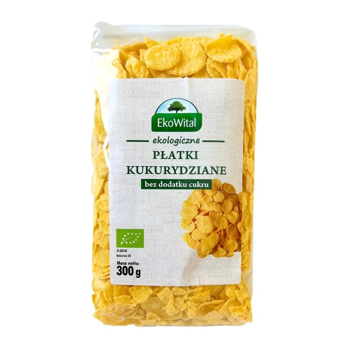 Płatki kukurydziane bez dodatku cukru Bio, EkoWital