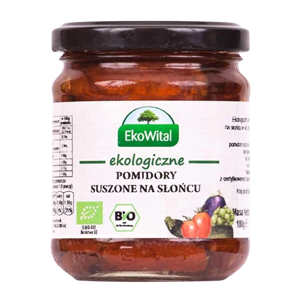 Pomidory suszone na słońcu w oleju Bio, EkoWital