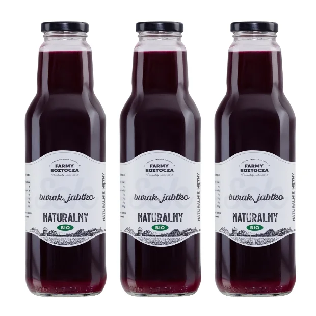 Sok burak jabłko Bio, 3 butelki x 750 ml, Farmy Roztocza