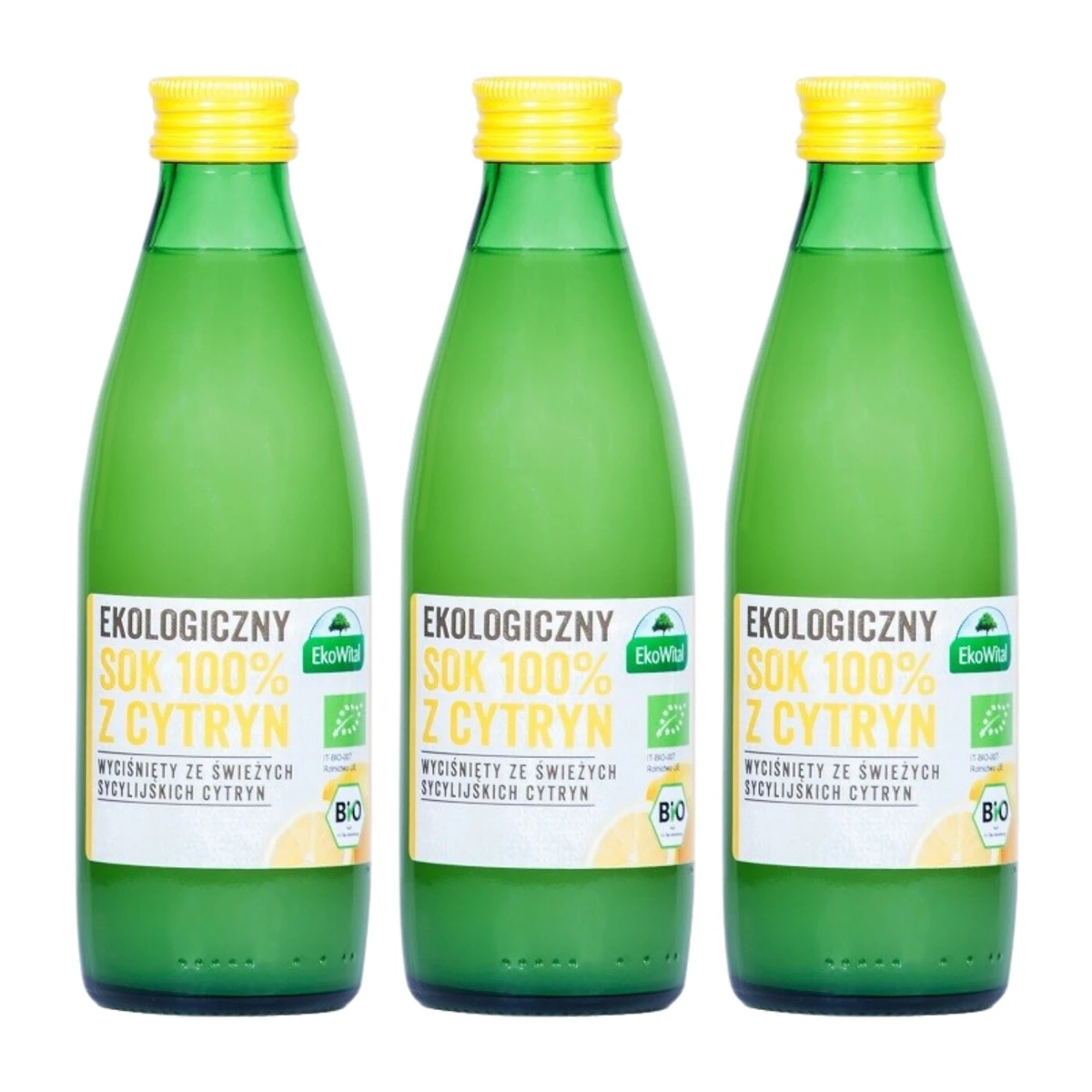 Sok z cytryn 100%, 3 szt., Eko Wital