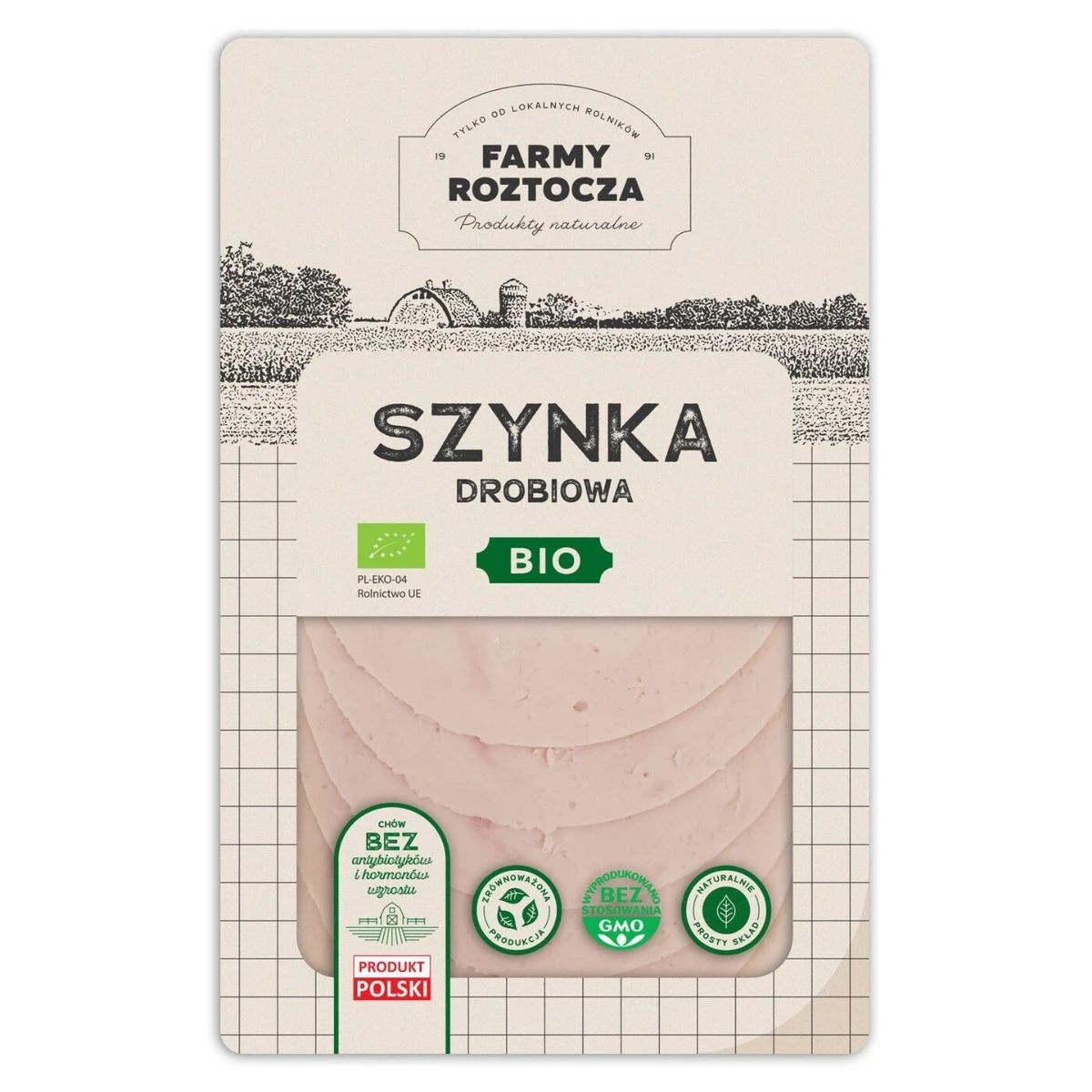 Szynka drobiowa w plastrach Bio, Farmy Roztocza