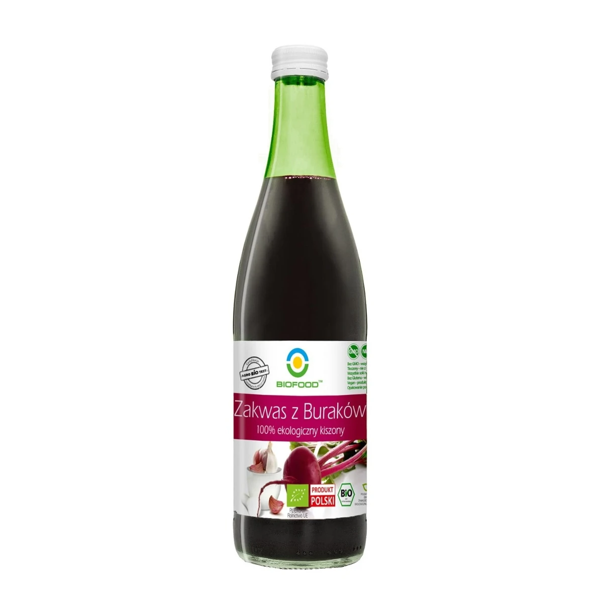 Zakwas z buraków kiszonych bezglutenowy Bio, 500 ml, Biofood