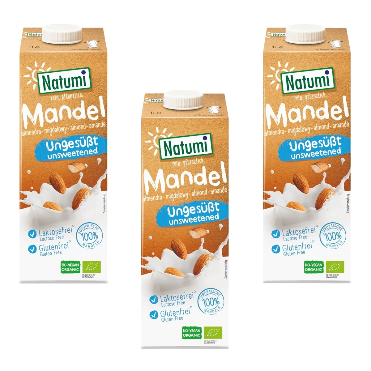 Zestaw napojów: migdałowy bez dodatku cukrów, bezglutenowy BIO