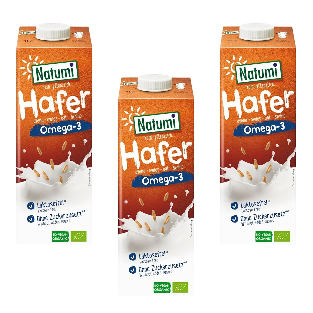 Zestaw napojów: owsiany Omega-3 bez dodatku cukrów BIO