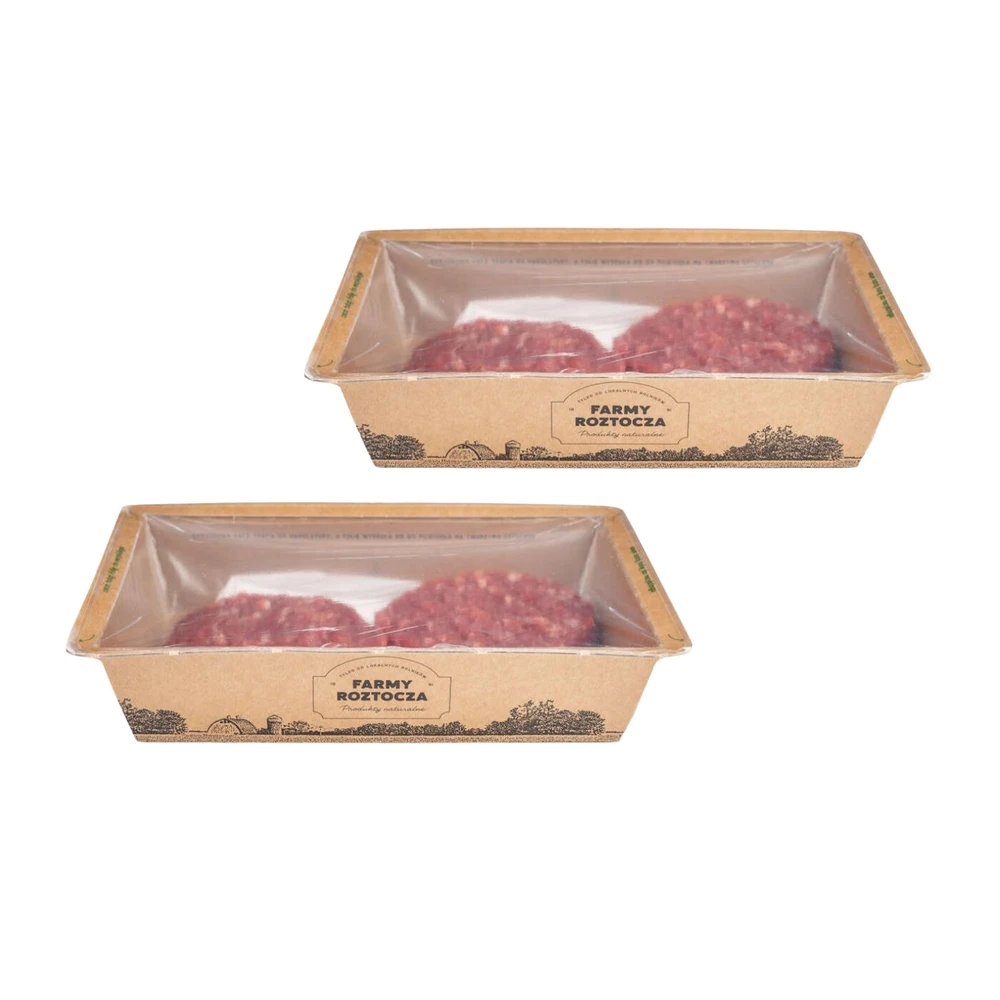 Zestaw mięsa Bio: 2 opakowania burger wołowy, 400 g, Farmy Roztocza