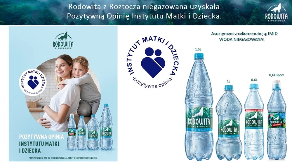 Woda mineralna niegazowana, zgrzewka 6 x 1l, Rodowita z Roztocza