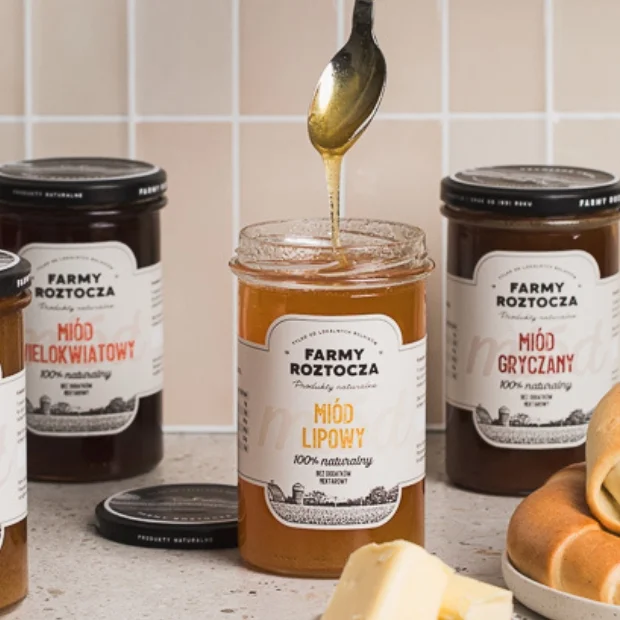 Miód lipowy, 700 g, Farmy Roztocza