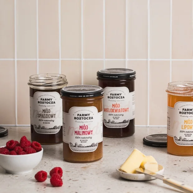 Miód malinowy, 700 g, Farmy Roztocza