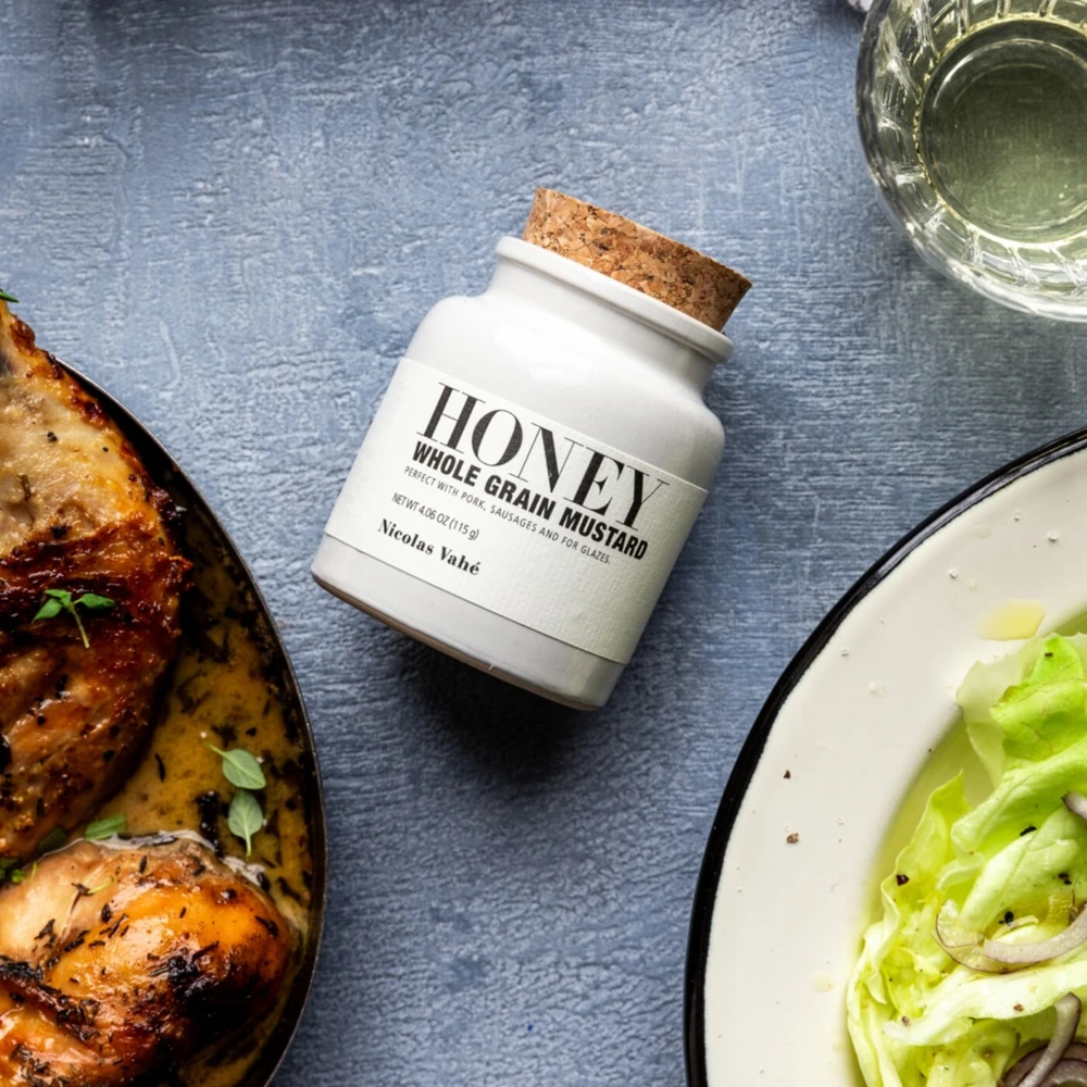 Musztarda z miodem, gruboziarnista, Nicolas Vahé