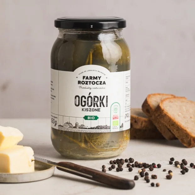 Ogórki kiszone Bio, 830 g, Farmy Roztocza
