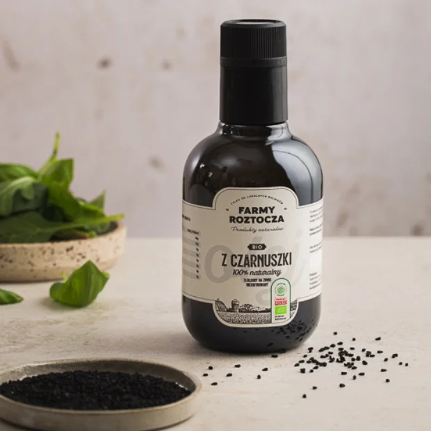 Olej z Czarnuszki Bio tłoczony na zimno, 250ml, Farmy Roztocza