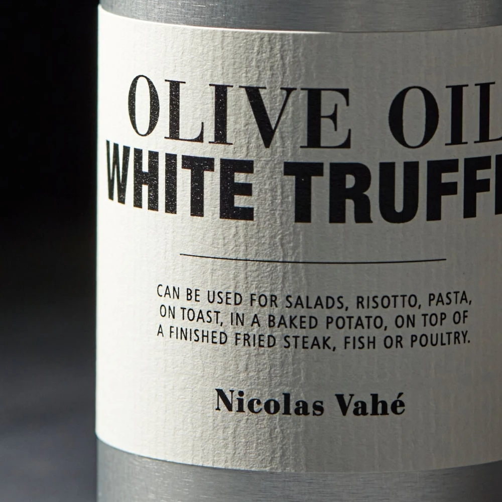 Oliwa z oliwek extra virgin z białą truflą, Nicolas Vahé