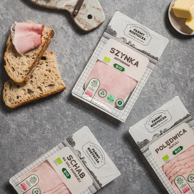 Szynka gotowana w plastrach Bio 200g, Farmy Roztocza