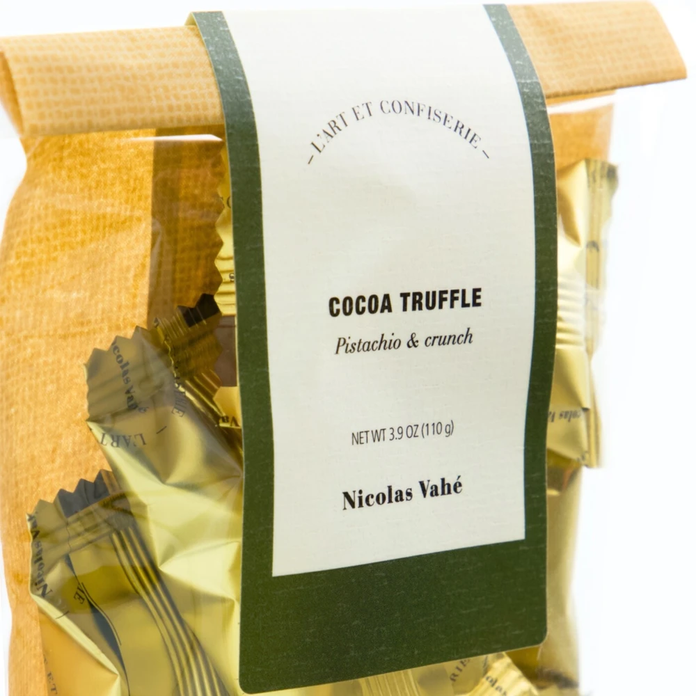 Trufle kakaowe z pistacjami, Nicolas Vahé
