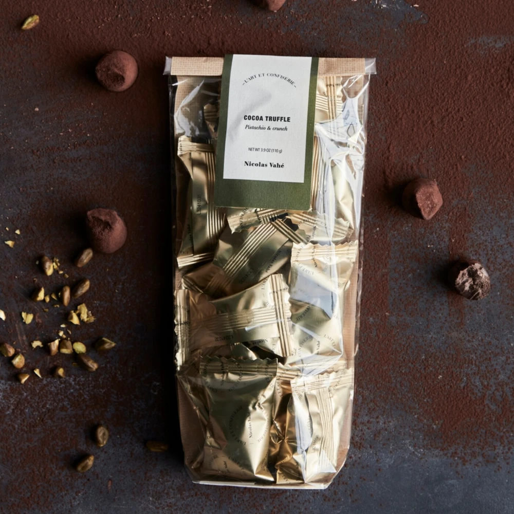 Trufle kakaowe z pistacjami, Nicolas Vahé