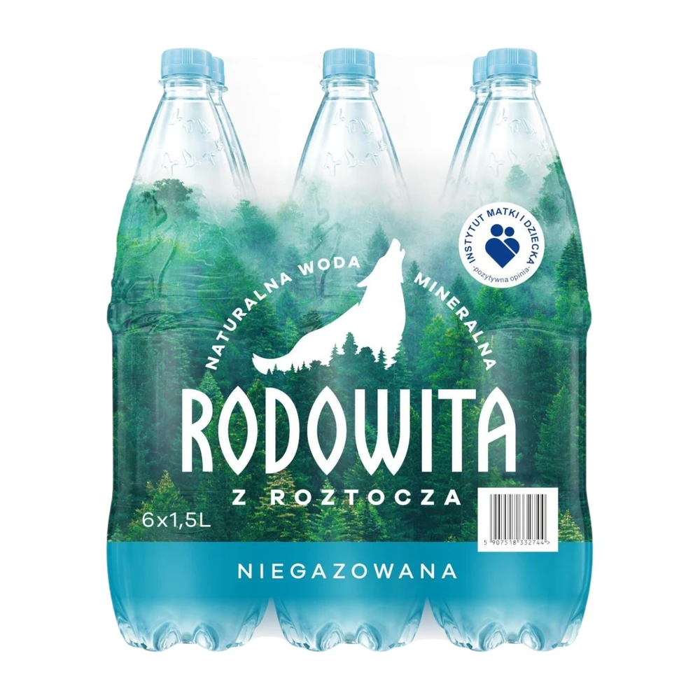 Woda mineralna niegazowana, 1,5l, paleta 456 szt., Rodowita z Roztocza