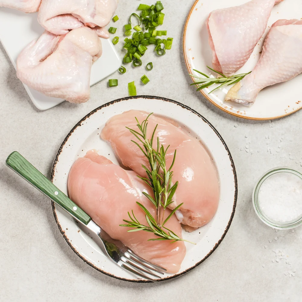 Zestaw mięsa Bio: 2 opakowania uda z kurczaka, filet z piersi kurczaka, Kurczak z Roztocza