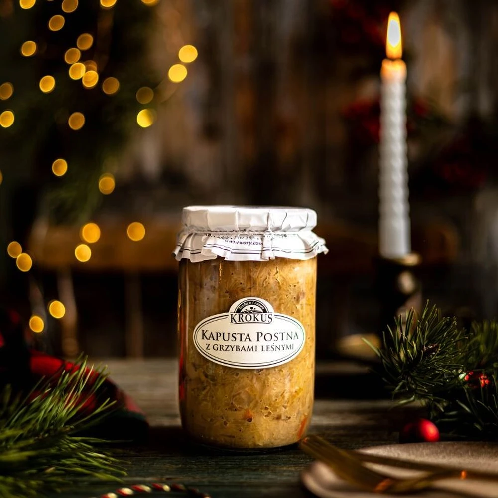 Kapusta postna z grzybami leśnymi, Krokus