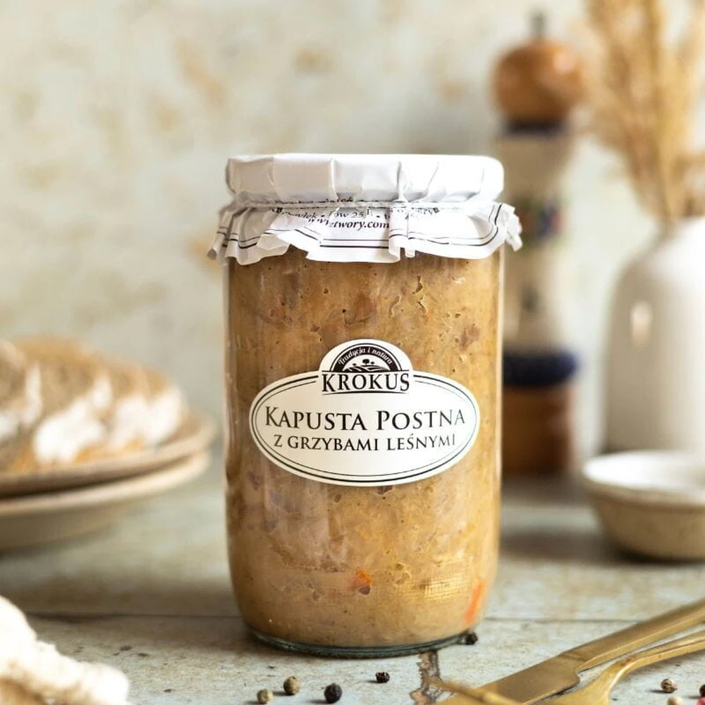 Kapusta postna z grzybami leśnymi, Krokus