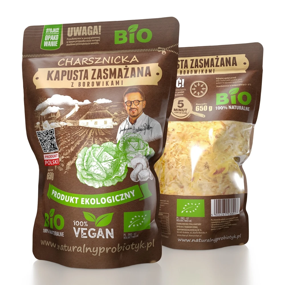 Kapusta zasmażana z borowikami Bio, Charsznickie Pola Natury