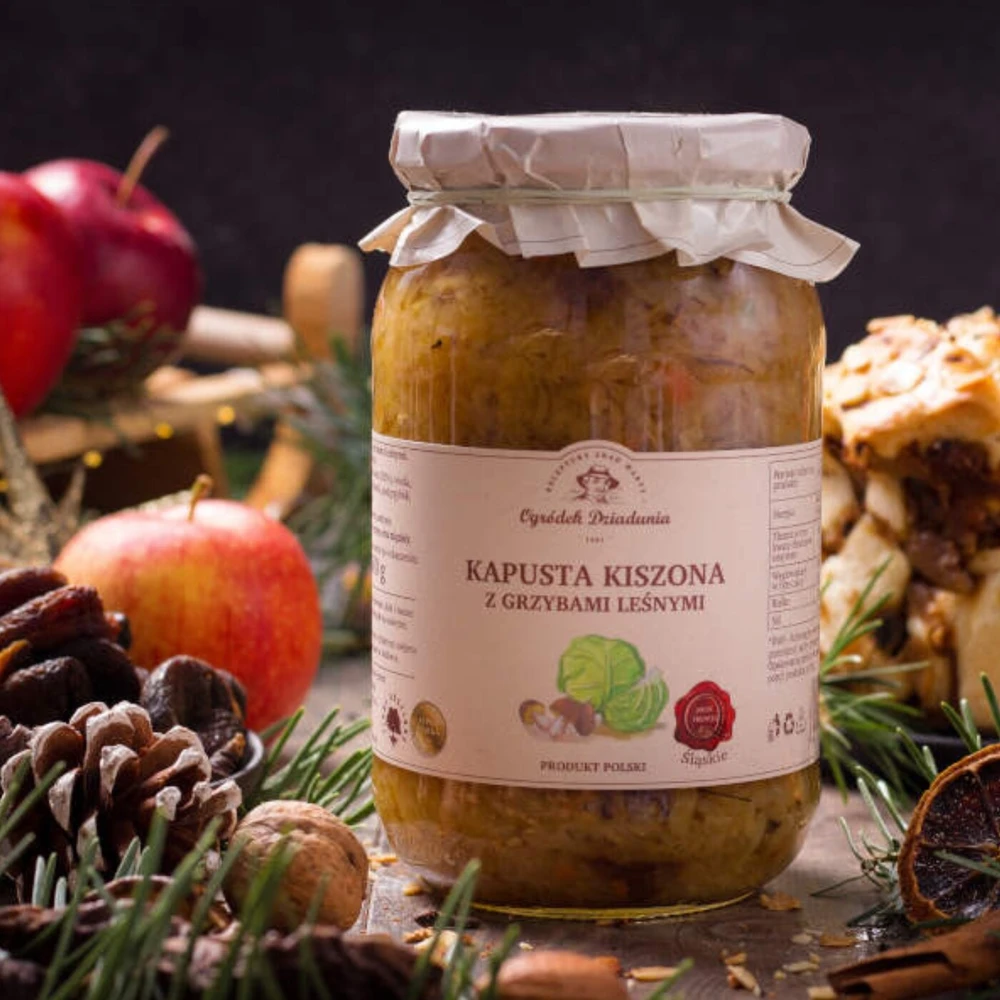 Kapusta kiszona z grzybami leśnymi, Ogródek Dziadunia