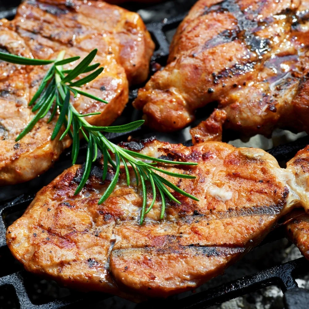 Zestaw mięsa Bio: schab wieprzowy w plastrach, 2 opakowania karkówka wieprzowa bez kości, Farmy Roztocza