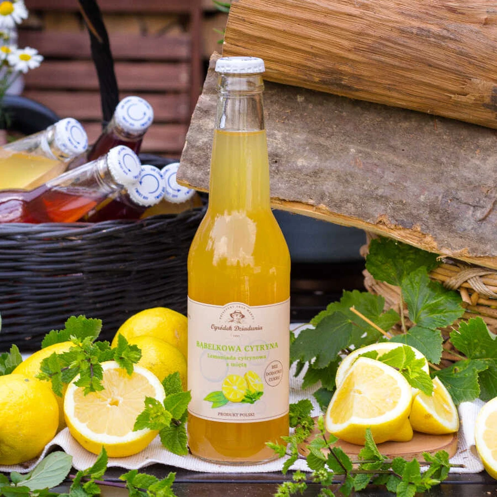 Lemoniada cytrynowa z miętą - Bąbelkowa cytryna z miętą, Ogródek Dziadunia