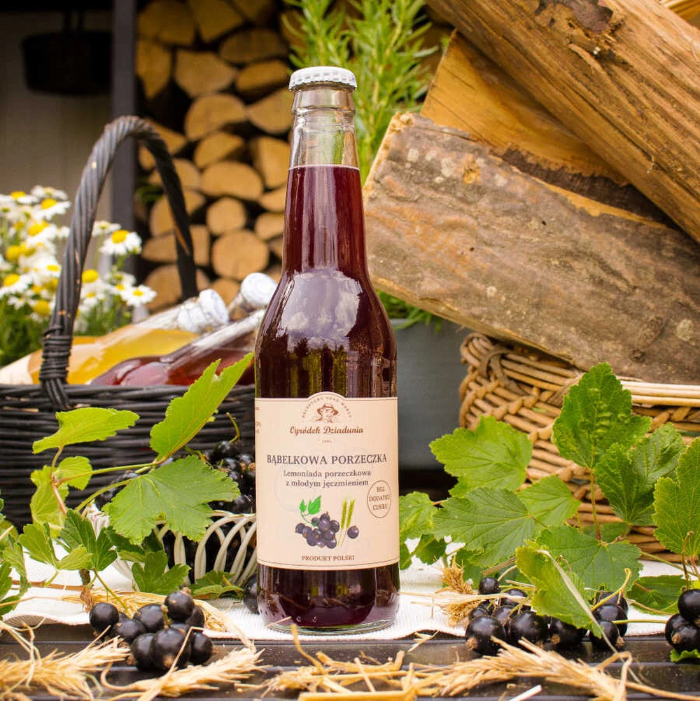 Lemoniada porzeczkowa z młodym jęczmieniem - Bąbelkowa porzeczka z młodym jęczmieniem, Ogródek Dziadunia