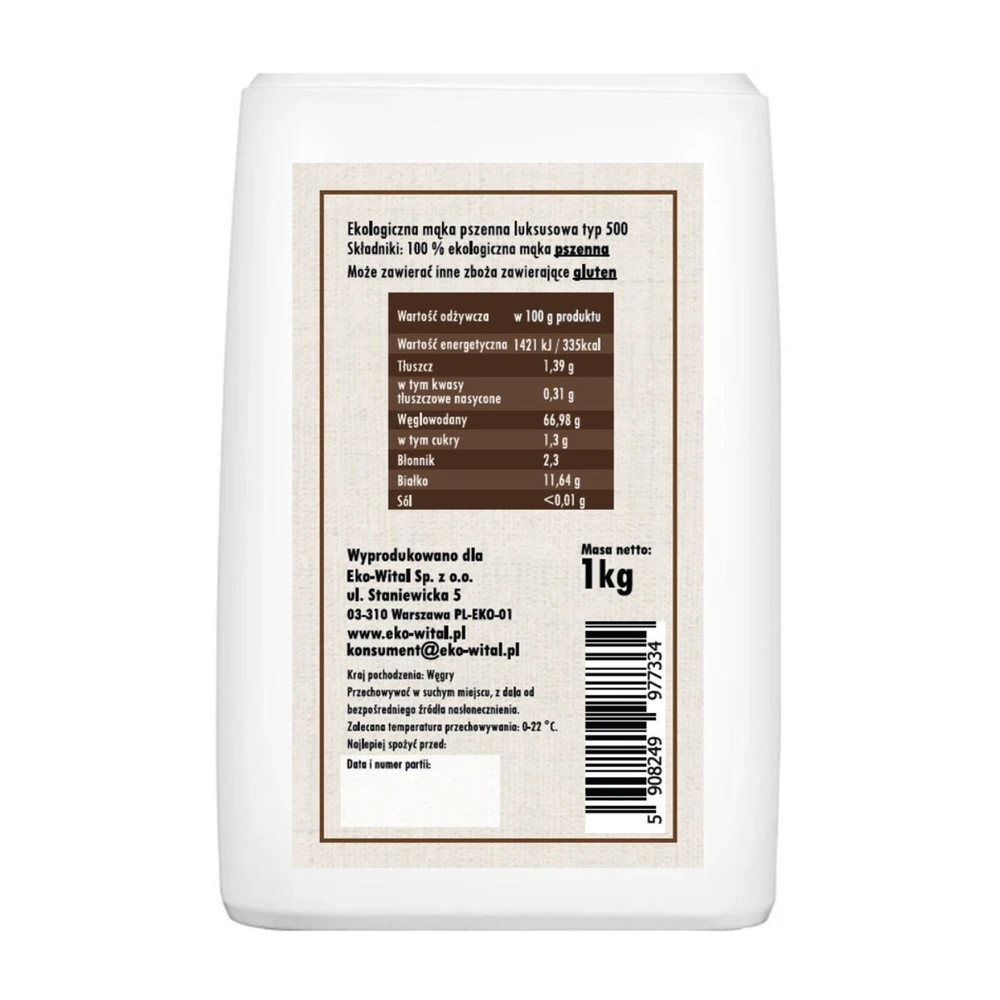 Mąka pszenna typ 500 Bio, EkoWital