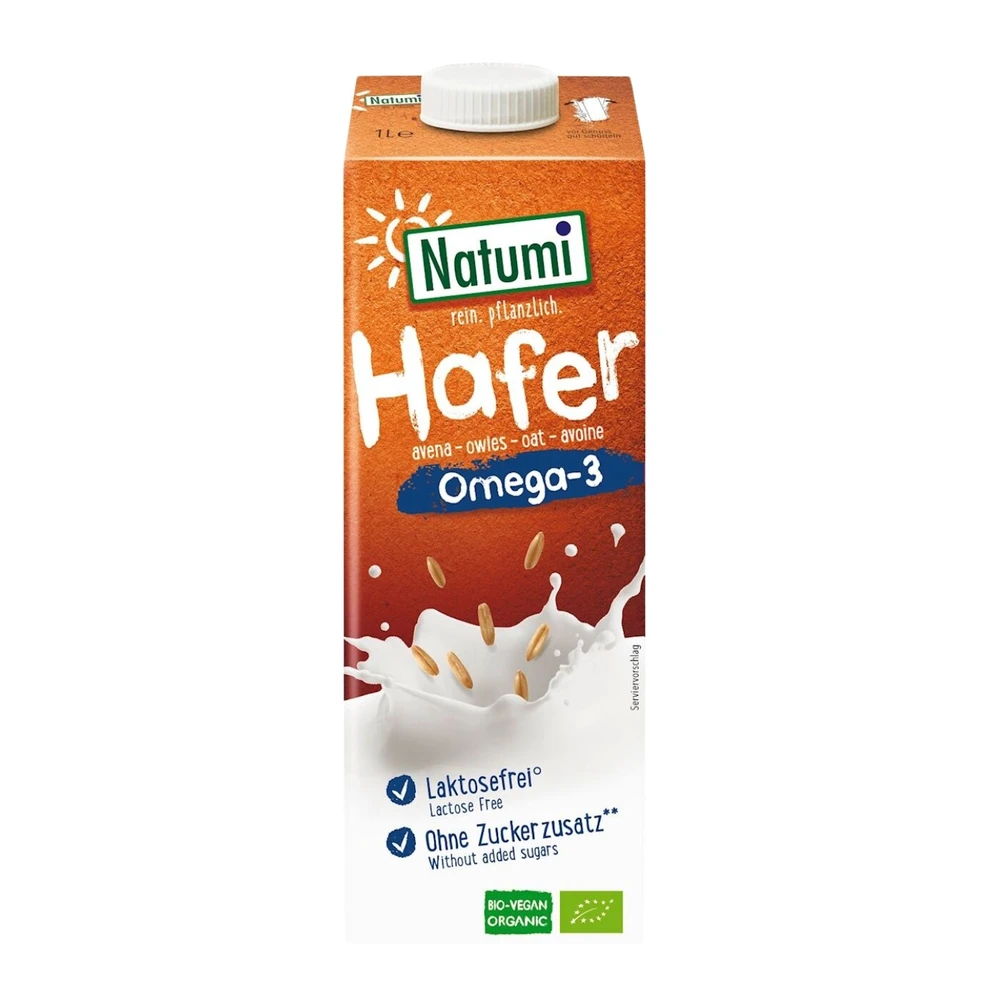 Zestaw napojów: owsiany Omega-3, owsiany z algami morskimi (wapń) bez dodatku cukrów BIO