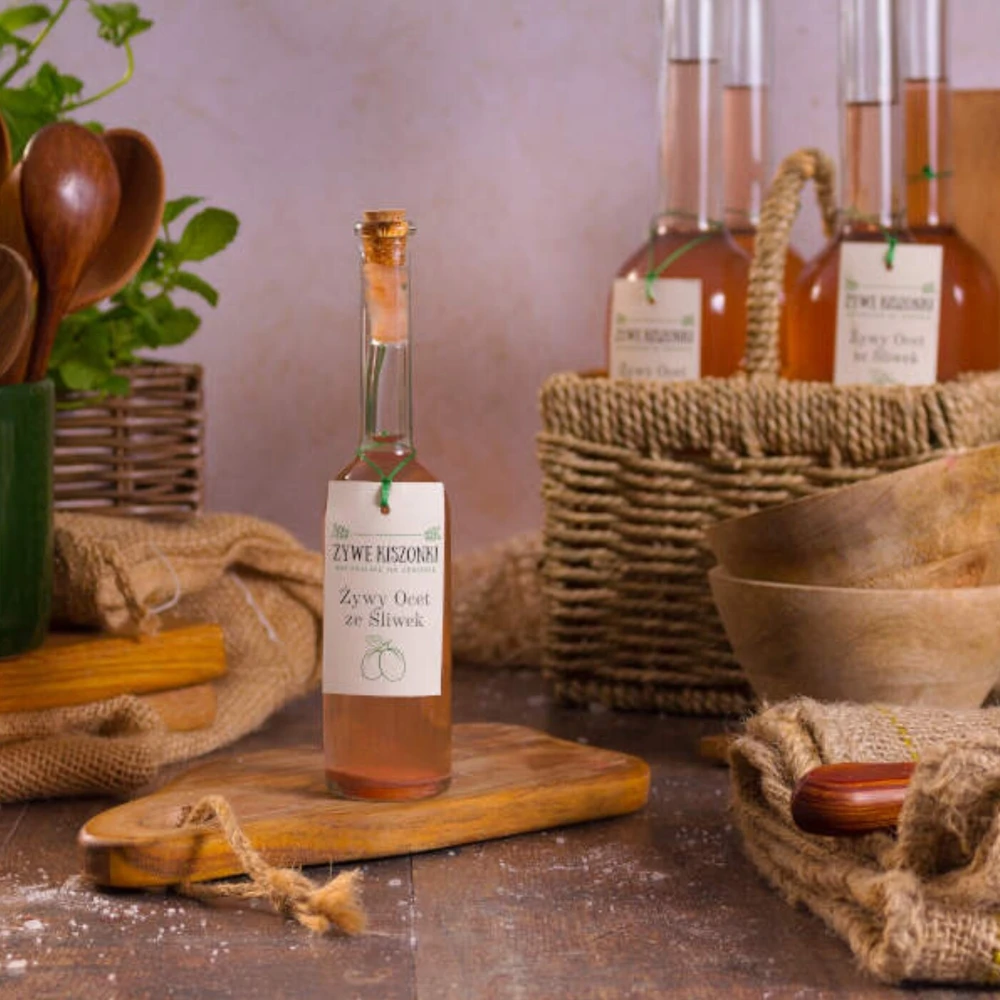 Żywy ocet śliwkowy, 100ml, Ogródek Dziadunia