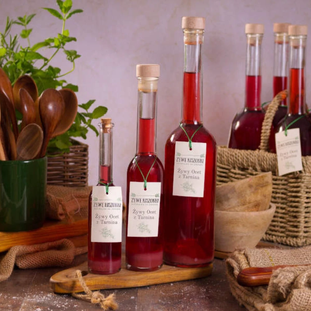 Żywy ocet z tarniny, 200ml, Ogródek Dziadunia