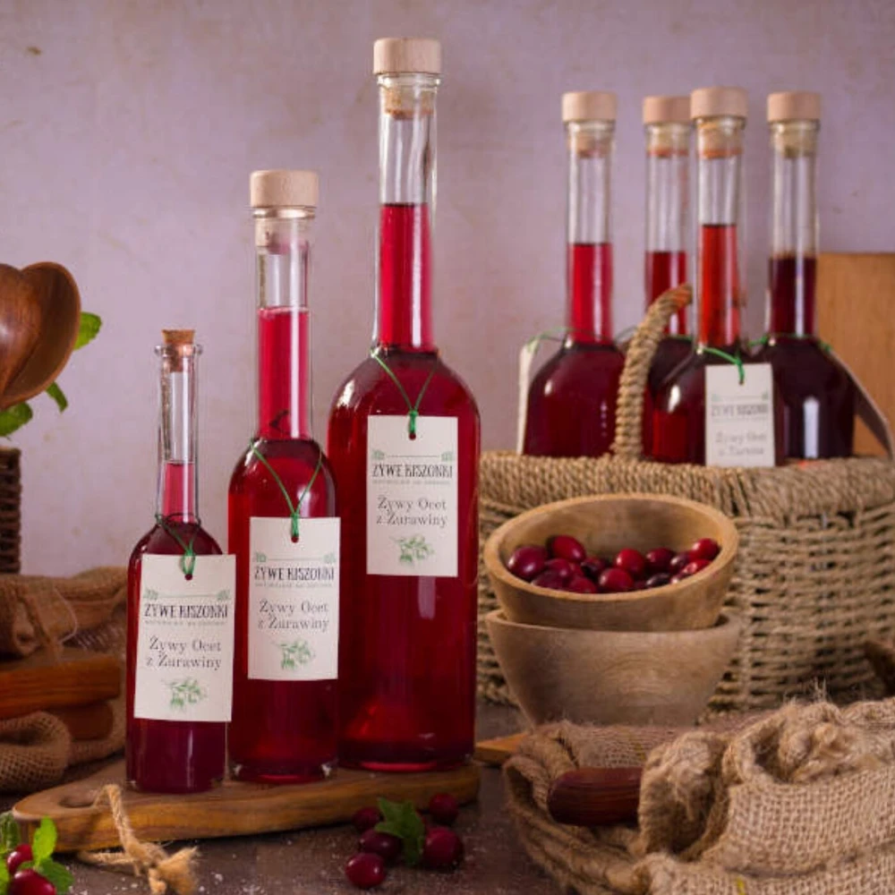 Żywy ocet żurawinowy, 200ml, Ogródek Dziadunia