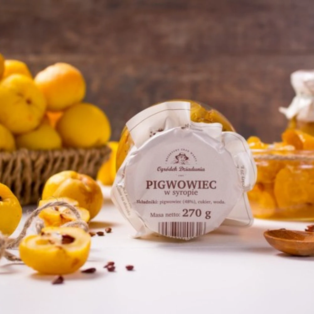 Owoce w syropie - Pigwowiec, Ogródek Dziadunia