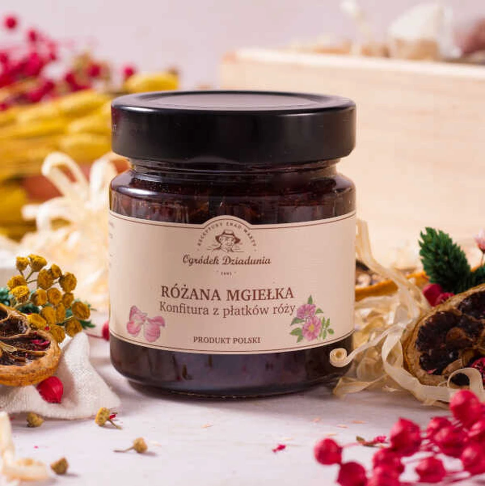 Konfitura z płatków róż - Różana Mgiełka, Ogródek Dziadunia