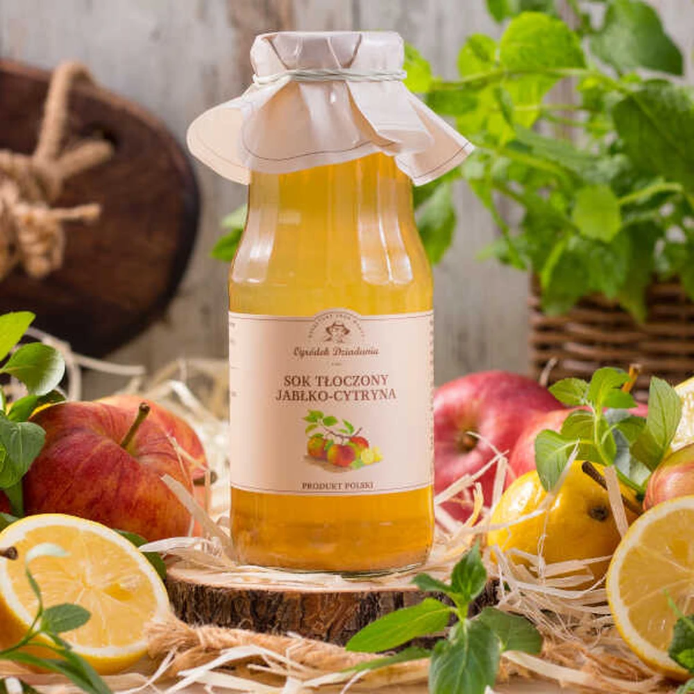 Sok tłoczony jabłko-cytryna, Ogródek Dziadunia