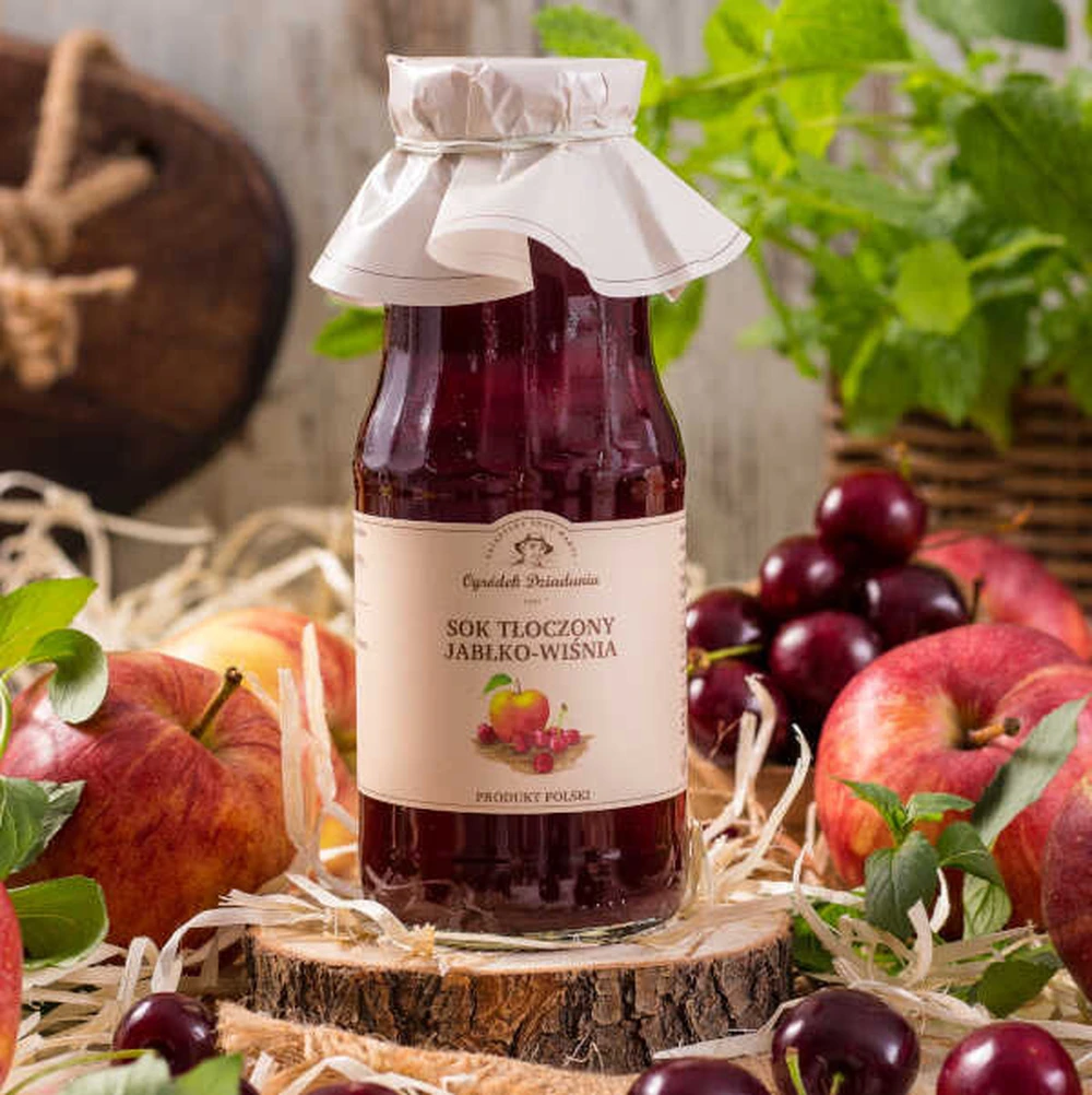 Sok tłoczony jabłko-wiśnia, Ogródek Dziadunia