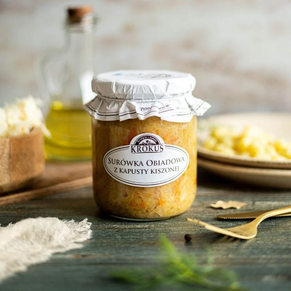 Surówka obiadowa z kapusty kiszonej 