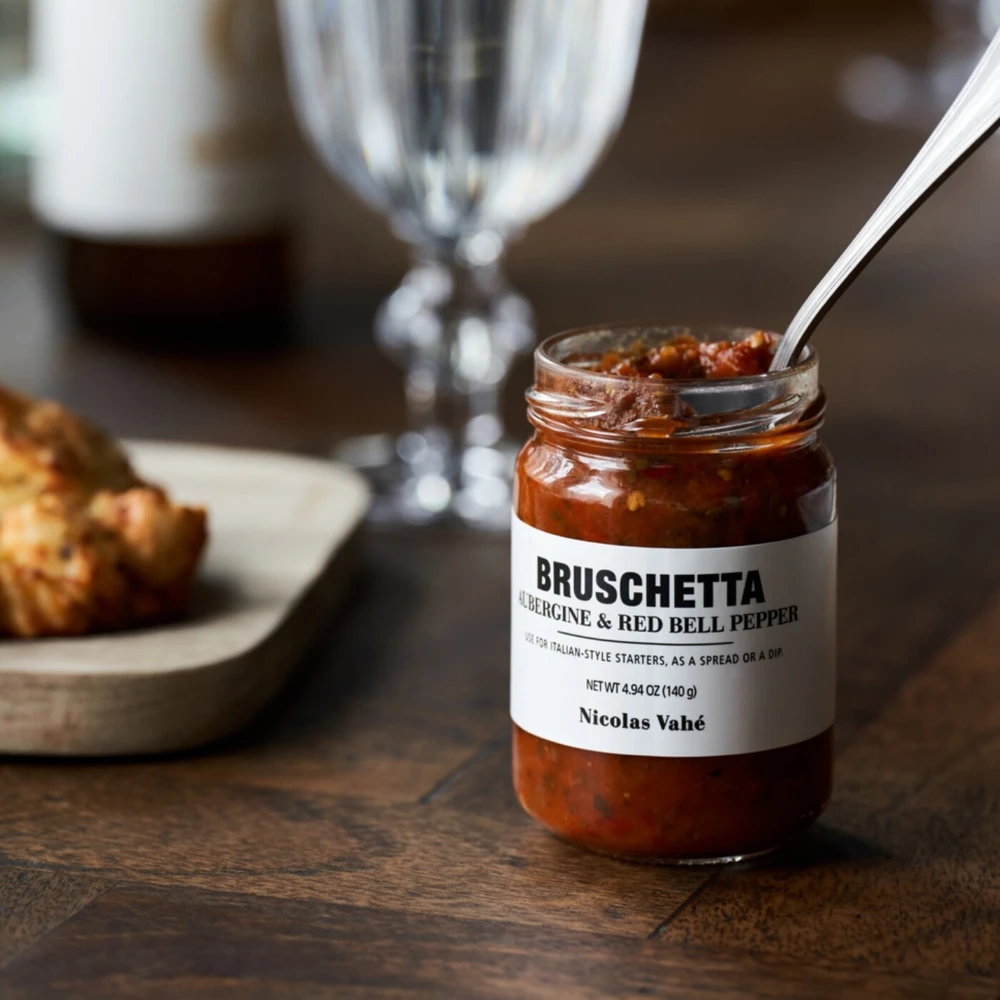 Bruschetta z bakłażanem i czerwoną papryką, Nicolas Vahé