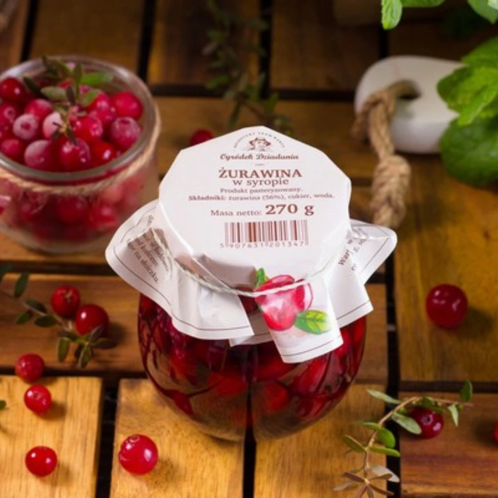 Owoce w syropie - żurawina, Ogródek Dziadunia