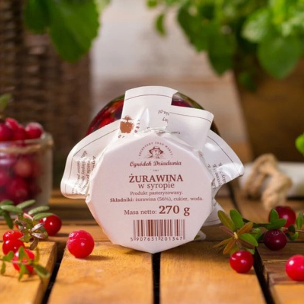 Owoce w syropie - żurawina, Ogródek Dziadunia