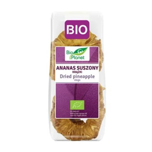 Ananas suszony krążki Bio, 100 g, Bio Planet