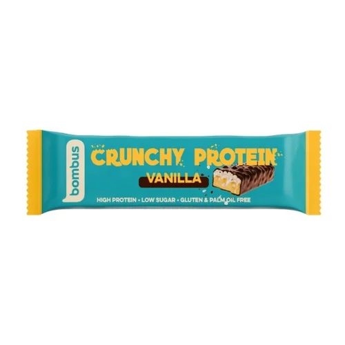 Baton Crunchy Protein waniliowy bez glutenu, 50 g, Bombus