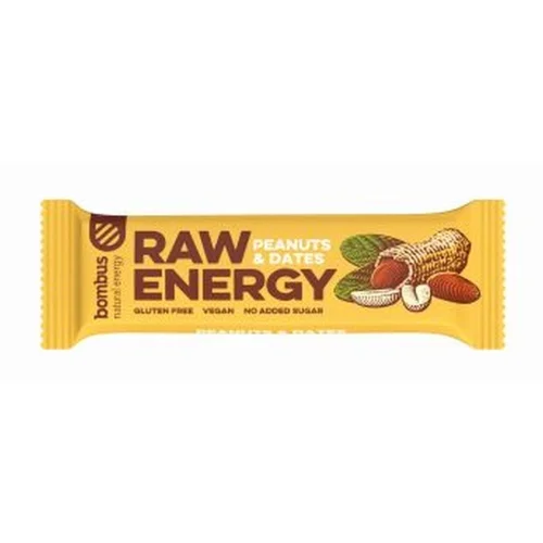Baton Raw Energy orzech ziemny - daktyl bez glutenu, 50 g, Bombus