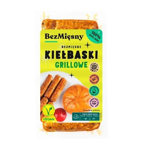 Bezmięsne kiełbaski grillowe, 180g, BezMięsny      
