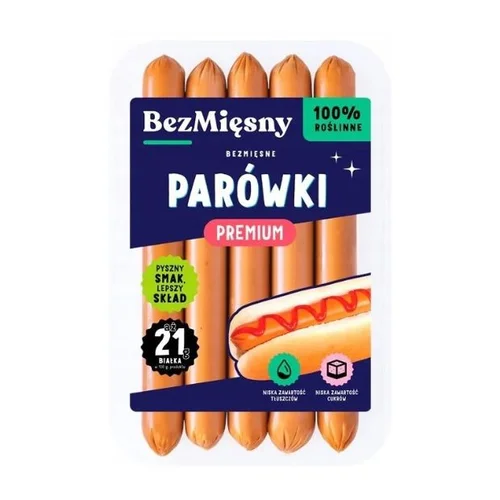 Bezmięsne parówki premium, 160g, BezMięsny 