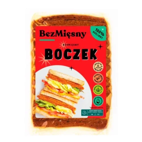 Bezmięsny boczek w plastrach, 100g, BezMięsny 